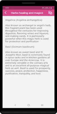 Herbs healing - magick android App screenshot 1